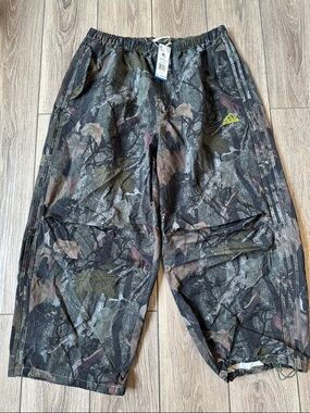 Adidas Originals Camo Q1 Pants Super Baggy JNCO Style Elastic Waist Mens XL NWT